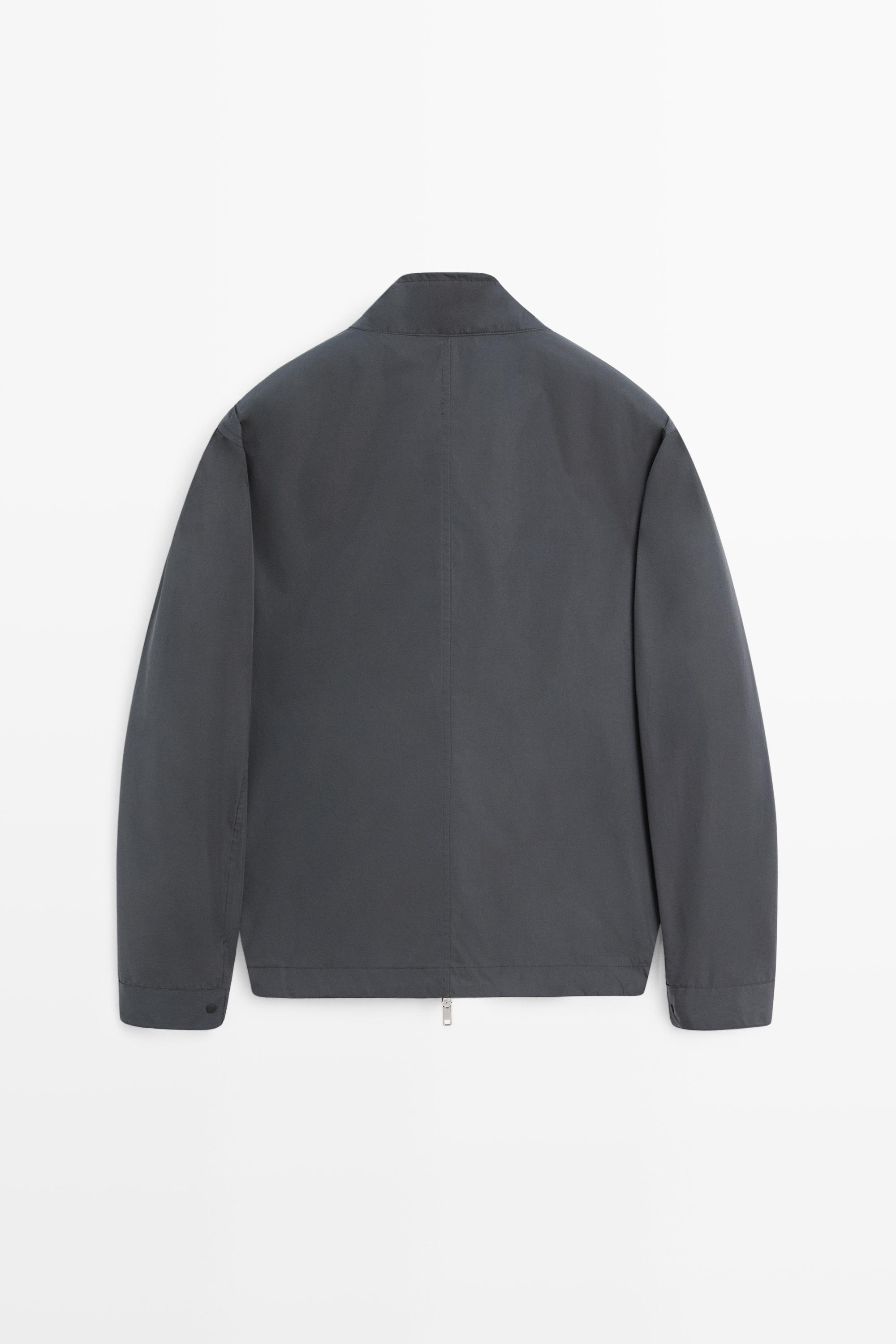 High neck jacket with pocket details